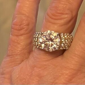 Charles Winston for Bella Luce statement ring . Size 10. Gold over sterling